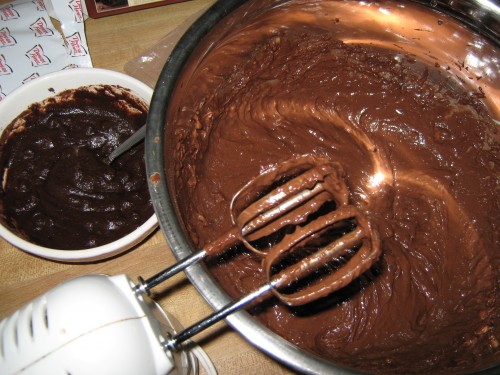Triple Chocolate cake batter