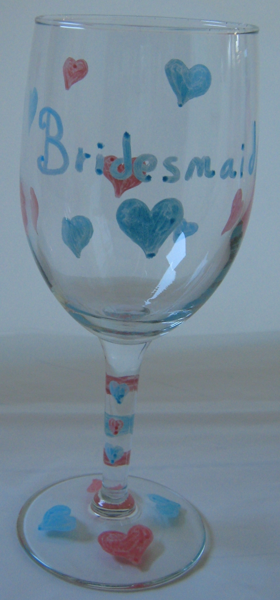DIY Bridesmaid wine glass