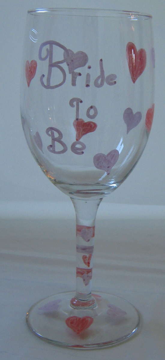 DIY Bride To Be wine glass