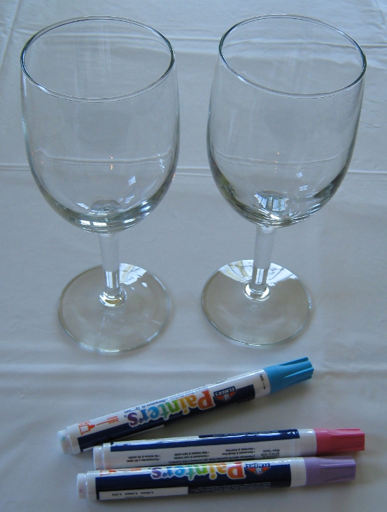 DIY bachelorette wine glasses