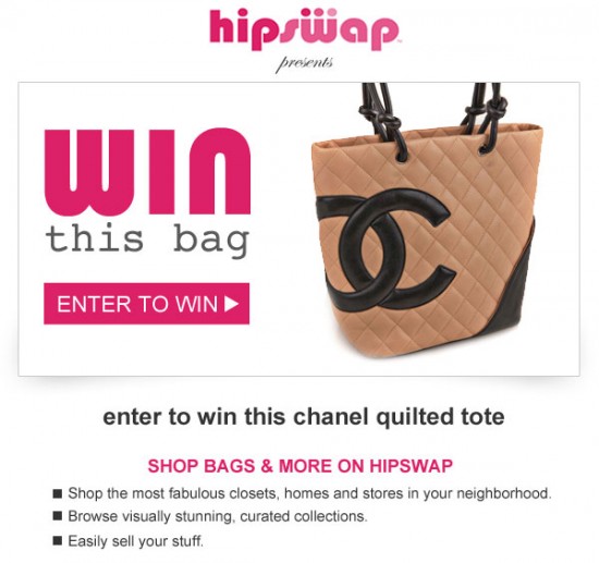Win a Chanel Tote From HipSwap #winthisbag