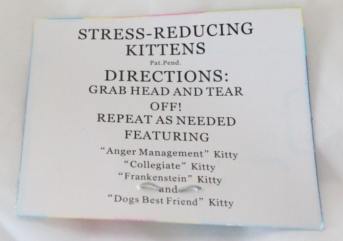 Stress reducing kittens: Instructions