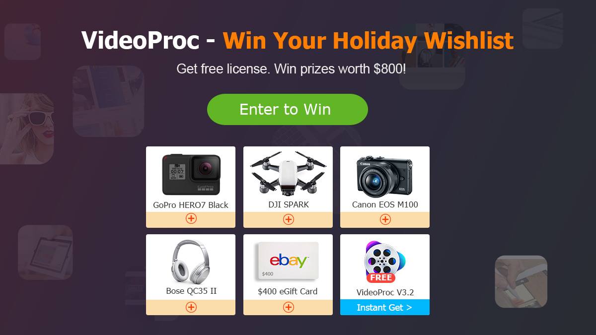 Win Your Wishlist From VideoProc & Snag $800 in Electronics of Your Choice – Open Worldwide!
