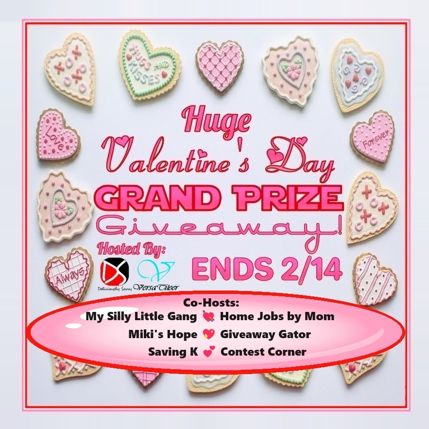 Huge Valentine’s Day Grand Prize Giveaway: 13 Prizes, Total ARV $620.67 – 2 Winners – Ends 02/14/2024
