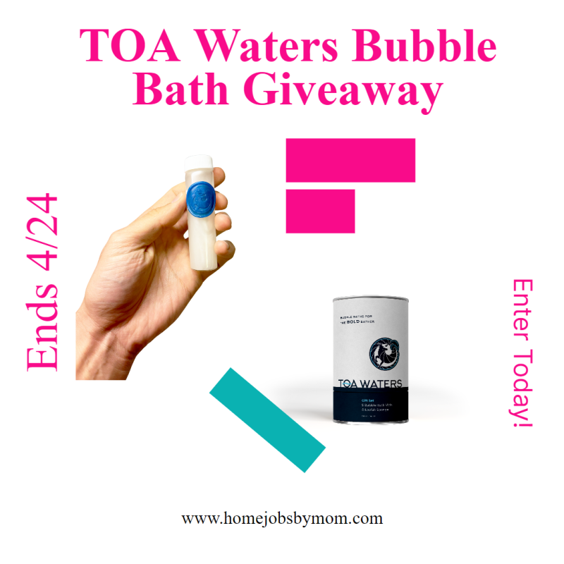 TOA Waters Bubble Bath Giveaway – 2 Winners – Ends 04/24/2024