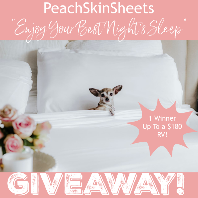 PeachSkinSheets “Enjoy Your Best Night’s Sleep” Giveaway – Ends 05/18/2024